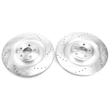 Rear DRILLEDSLOTTED ROTOR PAIR for Jaguar image 2
