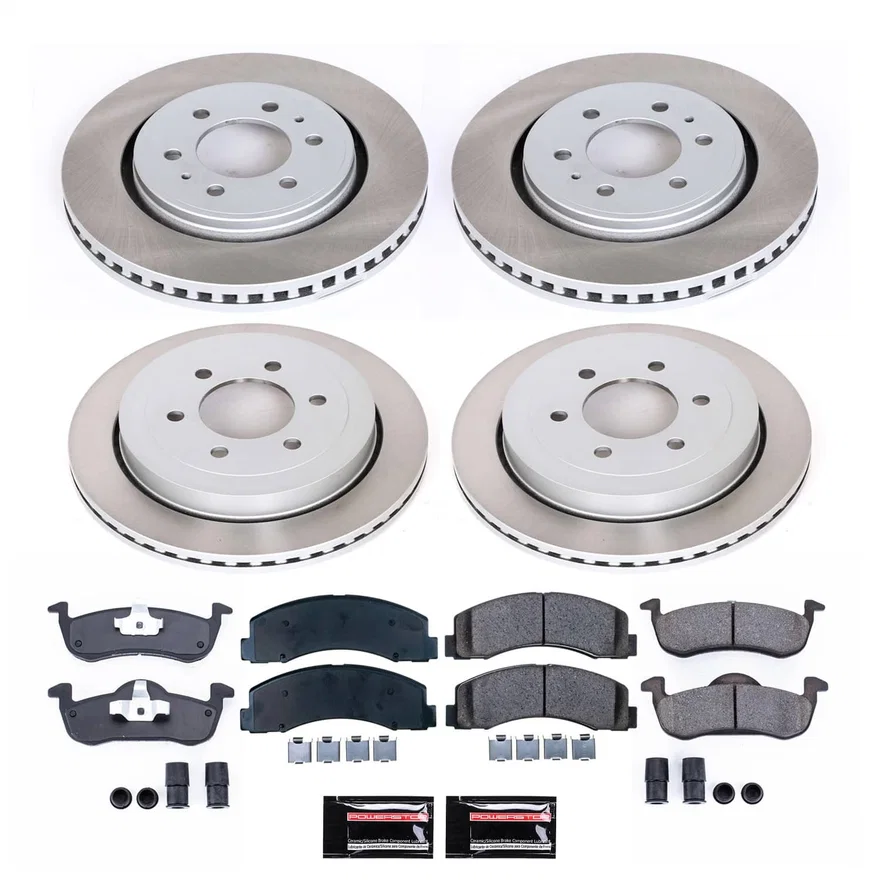 Front and Rear SEMI-COATED ROTOR KIT