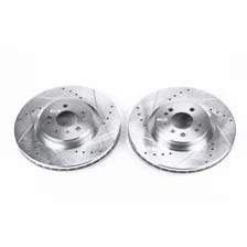 Front DRILLEDSLOTTED ROTOR PAIR for Mercedes-Benz image 2