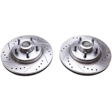 Front DRILLEDSLOTTED ROTOR PAIR image 2