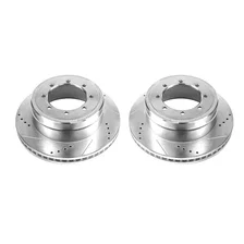 Rear DRILLEDSLOTTED ROTOR PAIR for Ford image 2