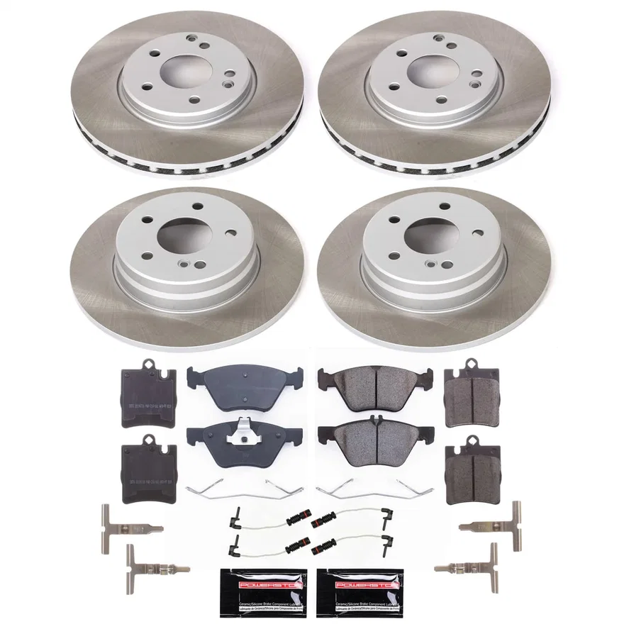 Front and Rear SEMI-COATED ROTOR KIT for Mercedes-Benz