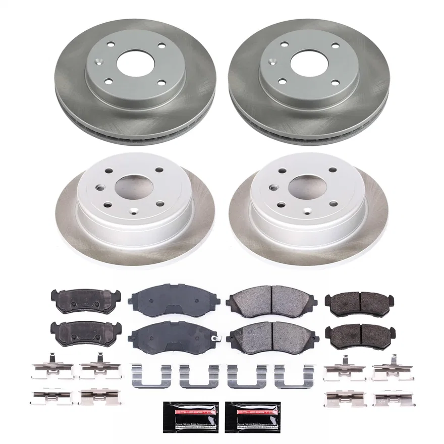 Front and Rear SEMI-COATED ROTOR KIT for Suzuki