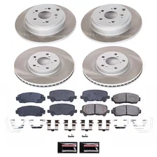 Front and Rear SEMI-COATED ROTOR KIT for Honda Odyssey image 1