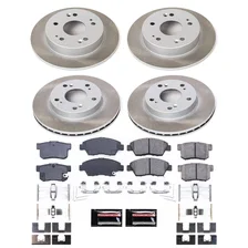 Front and Rear SEMI-COATED ROTOR KIT for Honda Civic image 1