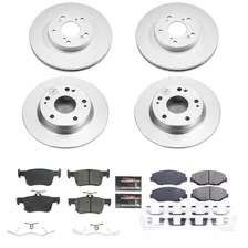 Front and Rear Z17 COATED BRAKE KIT for Honda Civic image 2