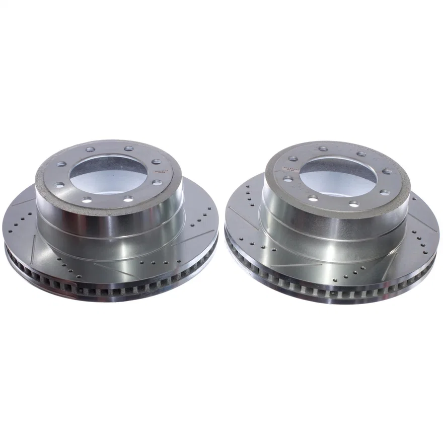 Rear DRILLEDSLOTTED ROTOR PAIR for Ford