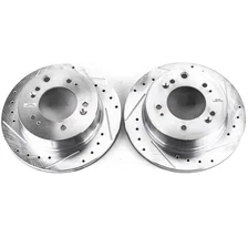Rear DRILLEDSLOTTED ROTOR PAIR for Kia Sorento image 2