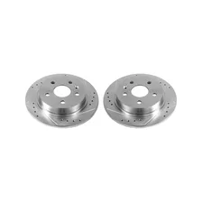 Rear DRILLEDSLOTTED ROTOR PAIR image 2