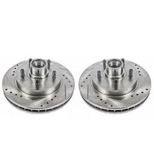 Front DRILLEDSLOTTED ROTOR PAIR image 2