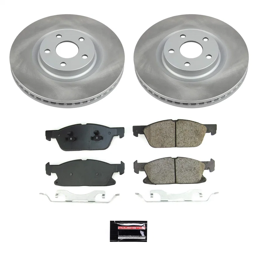 Front SEMI-COATED ROTOR KIT for Lincoln Continental