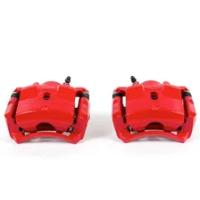 Front RED CALIPER PAIR W/BRKT image 2