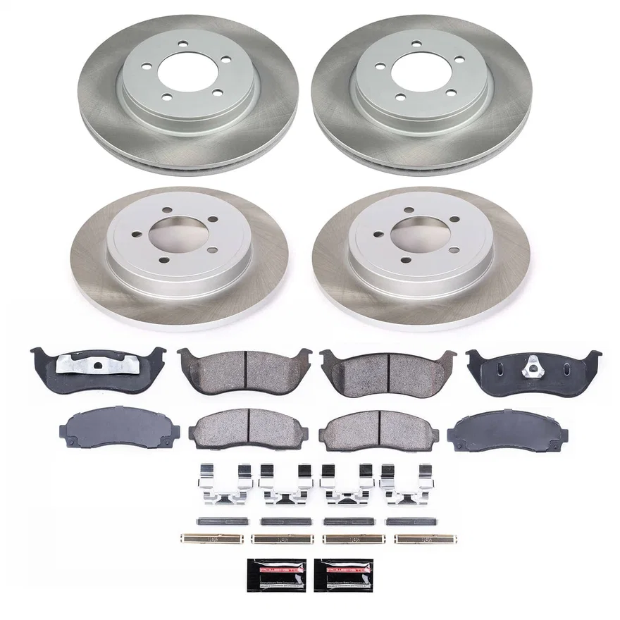 Front and Rear SEMI-COATED ROTOR KIT