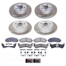 Front and Rear SEMI-COATED ROTOR KIT for Ford Explorer Sport image 1