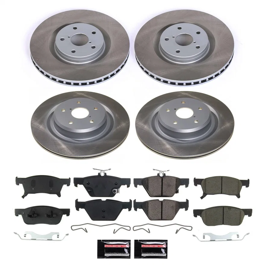 Front and Rear SEMI-COATED ROTOR KIT for Subaru Ascent