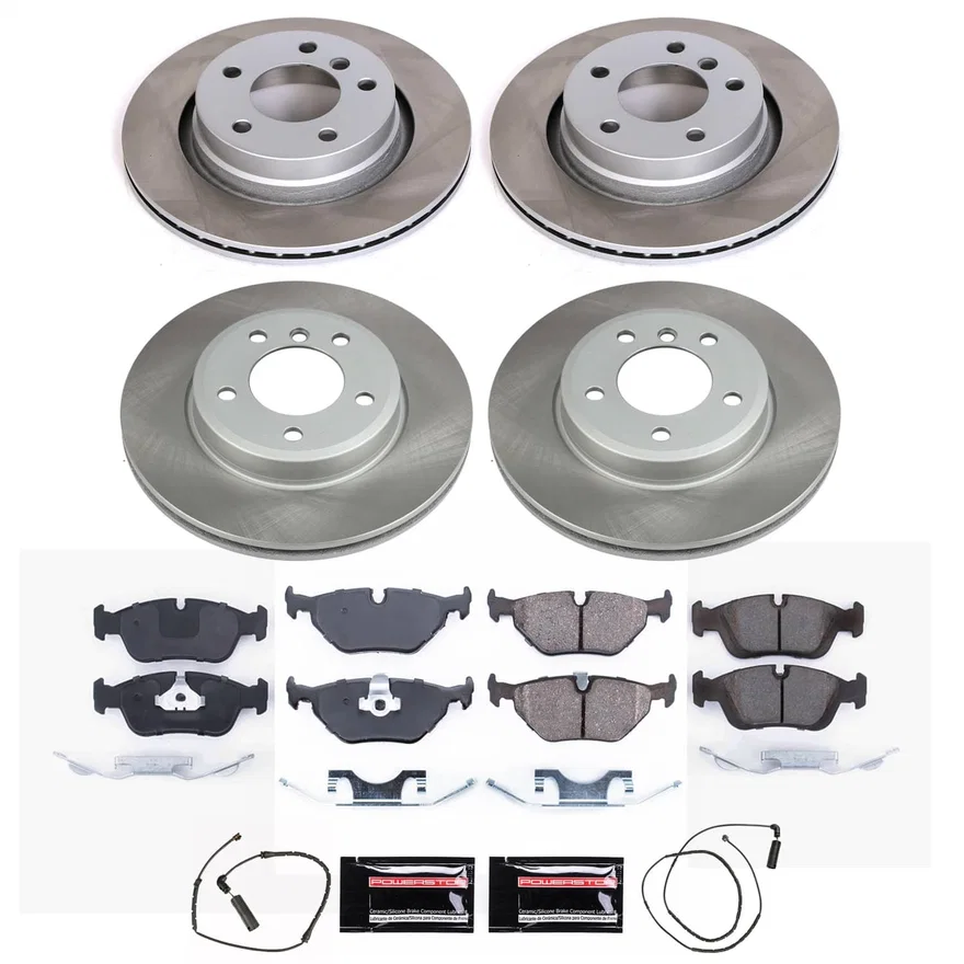 Front and Rear SEMI-COATED ROTOR KIT for BMW