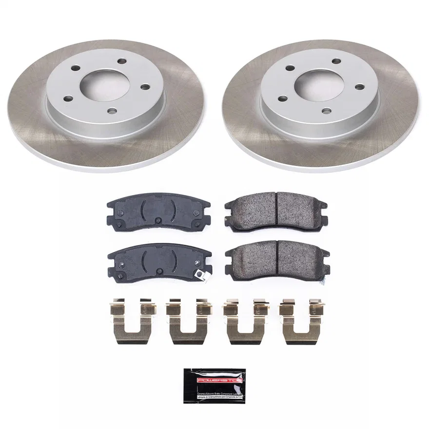 Rear SEMI-COATED ROTOR KIT for Cadillac