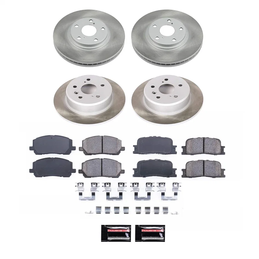Front and Rear SEMI-COATED ROTOR KIT for Toyota Highlander