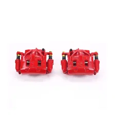 Front RED CALIPER PAIR W/BRKT for Subaru image 2