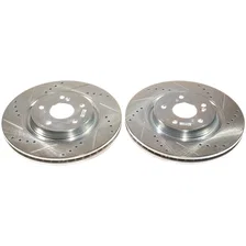 Front DRILLEDSLOTTED ROTOR PAIR for Honda CR-V image 2