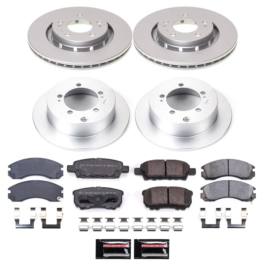 Front and Rear Z17 COATED BRAKE KIT for Mitsubishi Outlander