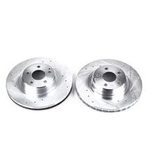 Front DRILLEDSLOTTED ROTOR PAIR for Mercedes-Benz image 2