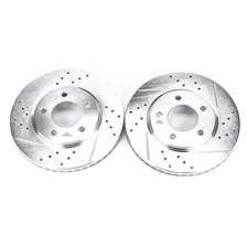 Front DRILLEDSLOTTED ROTOR PAIR image 2