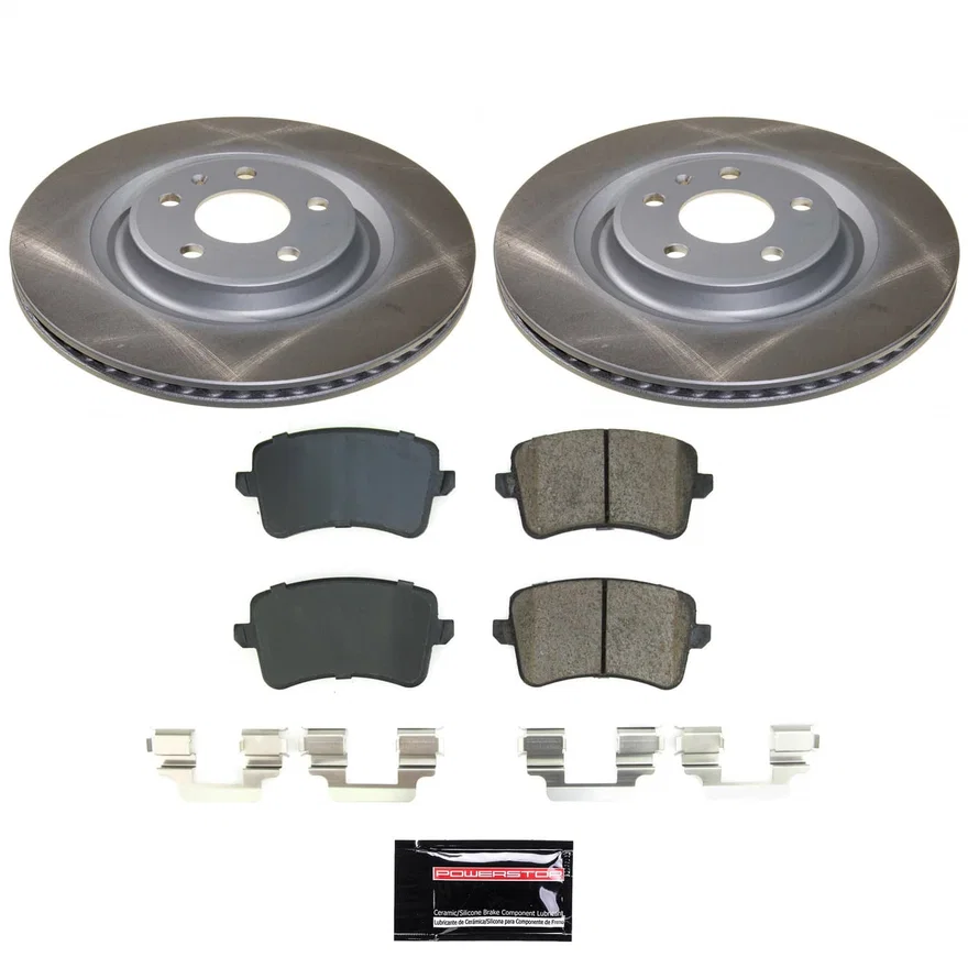Rear SEMI-COATED ROTOR KIT for Audi