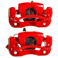 Rear RED CALIPER PAIR W/BRKT for Kia Rio image 2