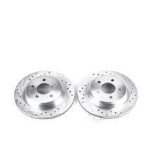 Rear DRILLEDSLOTTED ROTOR PAIR for Ford Mustang image 2