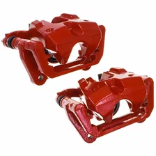 Rear RED CALIPER PAIR W/BRKT image 6