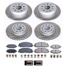Front and Rear SEMI-COATED ROTOR KIT for Jeep Wrangler image 1