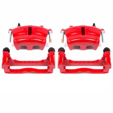 Front RED CALIPER PAIR W/BRKT image 2