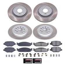 Front and Rear SEMI-COATED ROTOR KIT for Lincoln MKT image 1