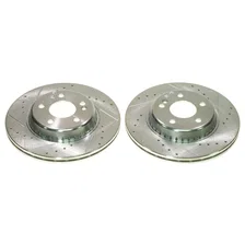 Rear DRILLEDSLOTTED ROTOR PAIR for Mercedes-Benz image 2