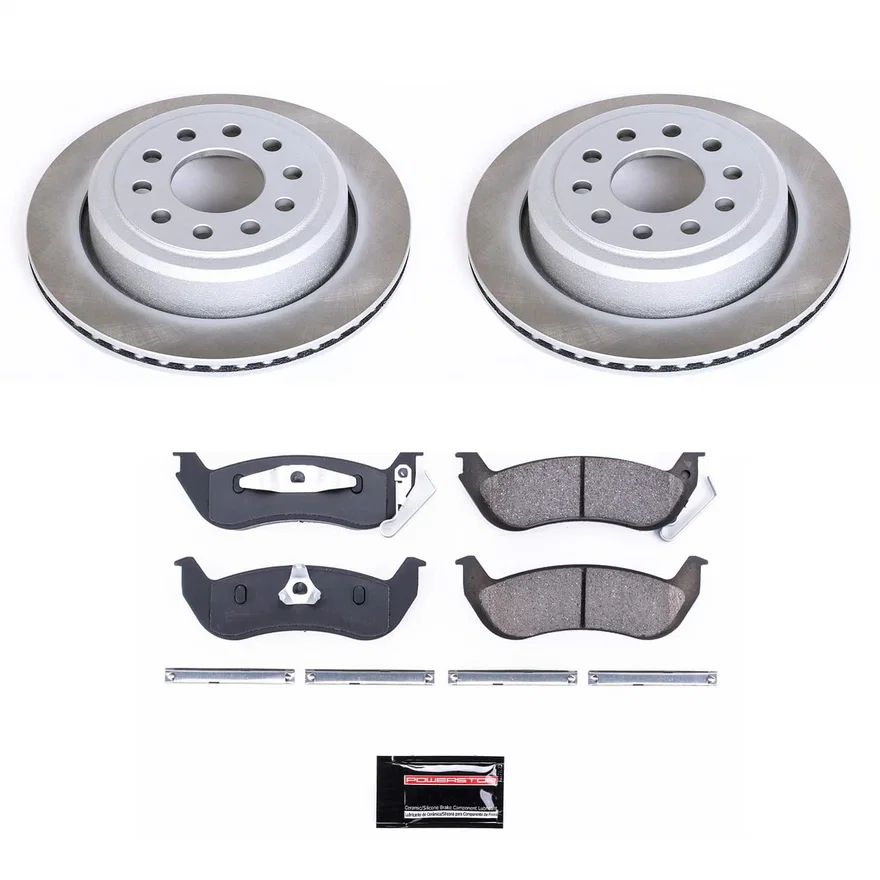 Rear SEMI-COATED ROTOR KIT for Lincoln Town Car