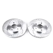 Front DRILLEDSLOTTED ROTOR PAIR image 2