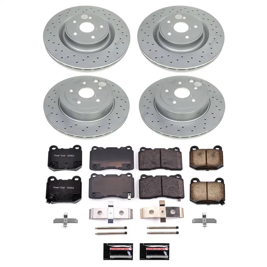 Front and Rear Z17 COATED BRAKE KIT for Subaru WRX