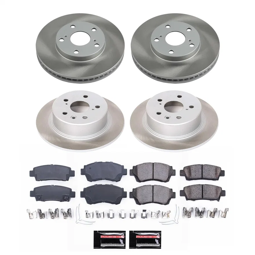 Front and Rear SEMI-COATED ROTOR KIT for Toyota Avalon