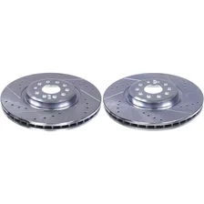 Front DRILLEDSLOTTED ROTOR PAIR image 1