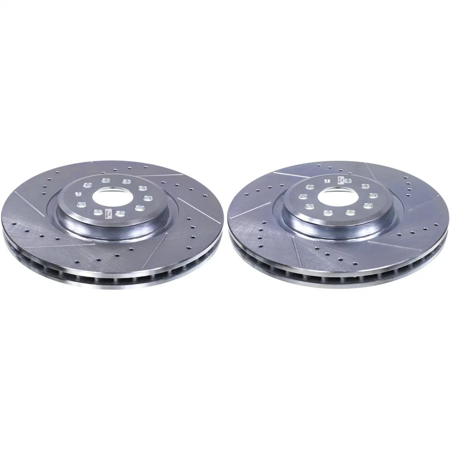 Front DRILLEDSLOTTED ROTOR PAIR