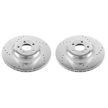 Rear DRILLEDSLOTTED ROTOR PAIR for BMW image 2