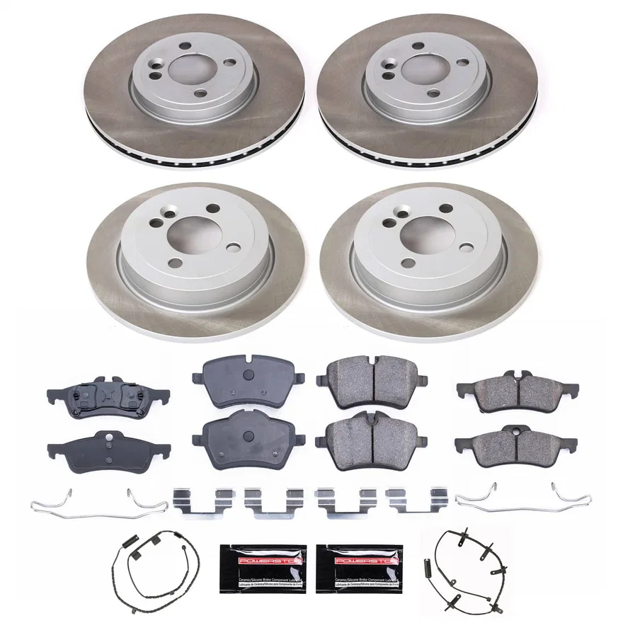 Front and Rear SEMI-COATED ROTOR KIT for Mini Cooper