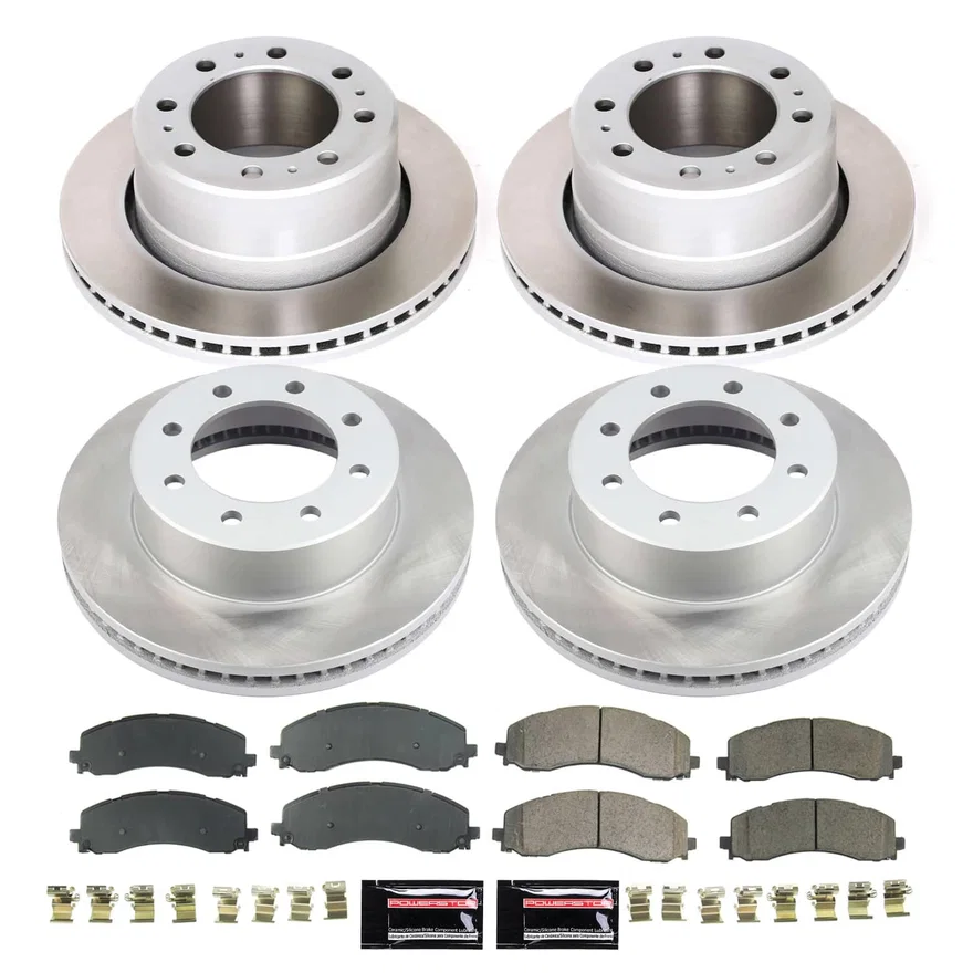 Front and Rear SEMI-COATED ROTOR KIT for Ram 2500