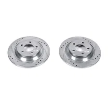 Rear DRILLEDSLOTTED ROTOR PAIR for Mazda 5 image 2