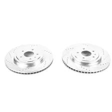 Rear DRILLEDSLOTTED ROTOR PAIR for Chevrolet Corvette image 2