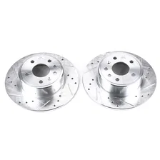 Rear DRILLEDSLOTTED ROTOR PAIR image 2