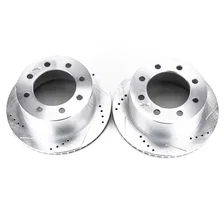 Rear DRILLEDSLOTTED ROTOR PAIR for Dodge image 2