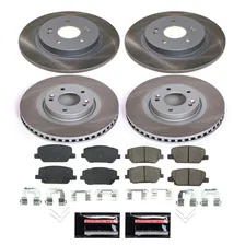 Front and Rear SEMI-COATED ROTOR KIT for Hyundai Santa Fe image 1
