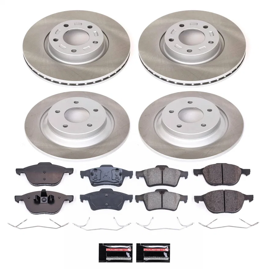 Front and Rear SEMI-COATED ROTOR KIT for Mazda 5